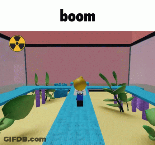 A Video Game With The Word Boom On Top GIF