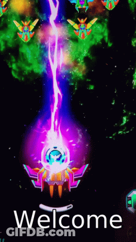 A Video Game With The Word Welcome On It GIF