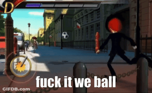 A Video Game With The Words Fuck It We Ball GIF
