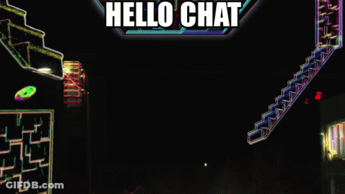 A Video Game With The Words Hello Chat On The Bottom GIF