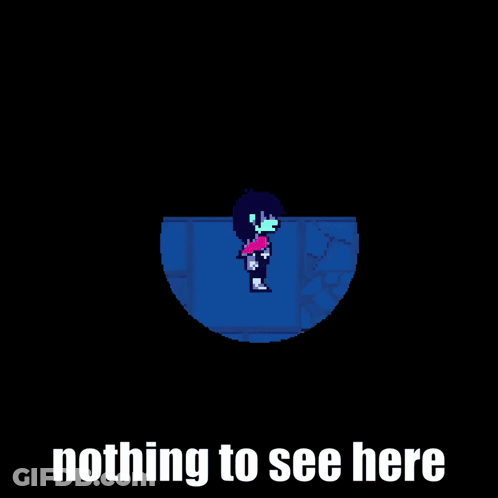 A Video Game With The Words Nothing To See Here On It GIF