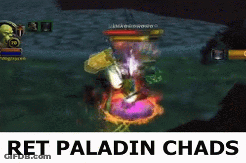 A Video Game With The Words Ret Paladin Chads On The Bottom GIF