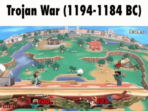 A Video Game With The Words Trojan War ( 1194-1184 Bc ) GIF