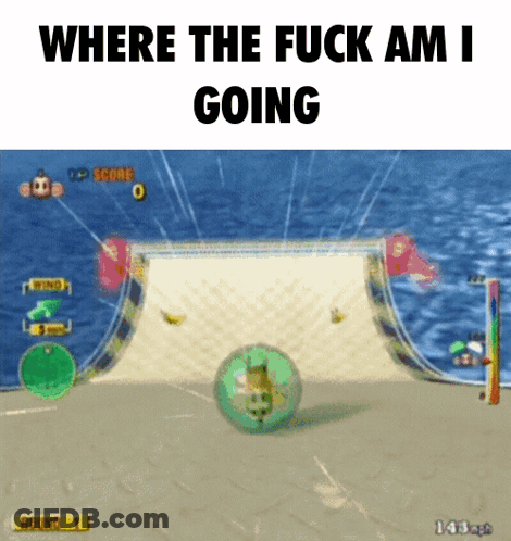 A Video Game With The Words Where The Fuck Am I Going On It GIF
