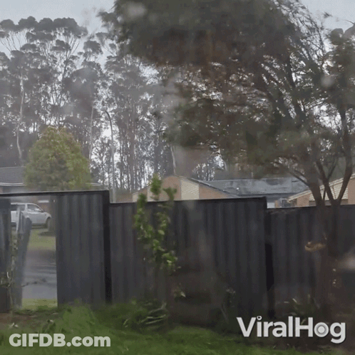 A Video Of A Fence With The Words Viralhog Written On The Bottom GIF