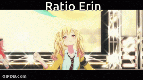 A Video Of A Girl Dancing With The Words Ratio Erin Above Her GIF