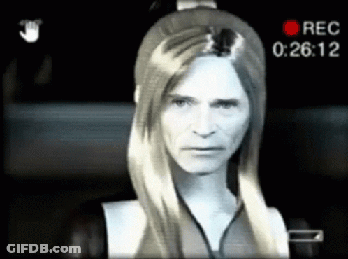 A Video Of A Man With Long Hair Is Being Recorded At 0 : 26 : 12 GIF