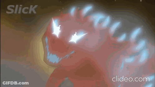 A Video Of A Monster With The Word Slick On The Bottom Right GIF