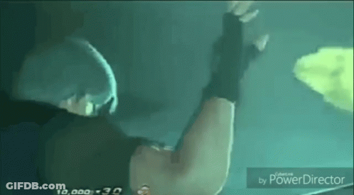 A Video Of A Person Playing A Video Game With A Power Director Watermark GIF