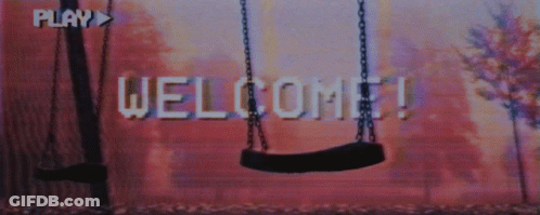 A Video Of A Swing That Says Welcome GIF