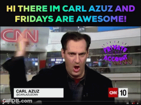 A Video Of Carl Azuz On Cnn Says Hi There Im Carl Azuz And Fridays Are Awesome ! GIF