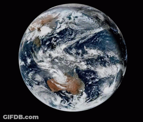 A View Of The Earth From Space Shows The United States GIF