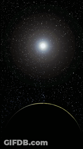 A View Of The Earth From Space With Lots Of Stars GIF