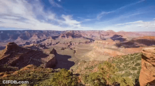 A View Of The Grand Canyon On A Clear Day GIF