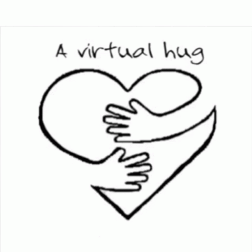 A Virtual Hug Heart GIF