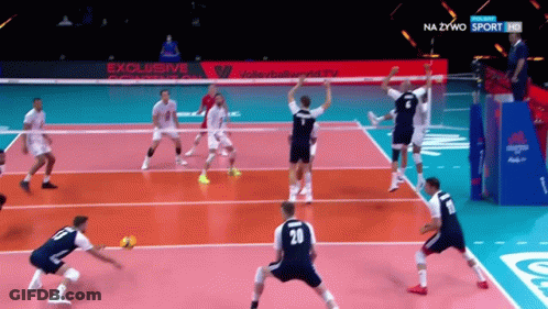 A Volleyball Game Is Being Shown On Zywo Sport GIF
