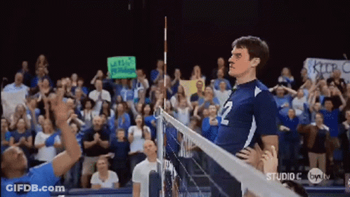 A Volleyball Player With The Number 2 On The Back Of His Shirt GIF