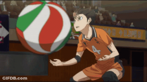 A Volleyball Player With The Number 4 On His Uniform GIF
