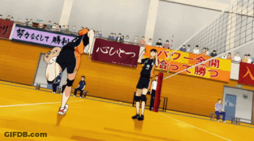 A Volleyball Player With The Number 9 On His Back GIF