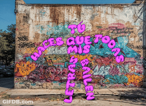 A Wall With Graffiti On It That Says Tu Eres Que Too GIF