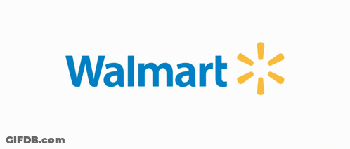 A Walmart Logo With A Yellow Star On It GIF