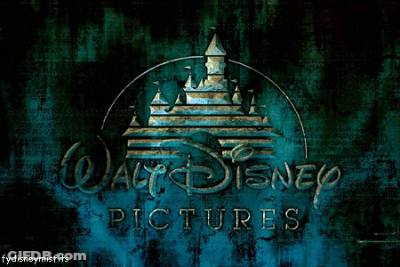 A Walt Disney Pictures Logo With A Castle In The Middle GIF