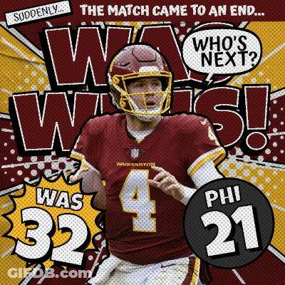 A Washington Football Player With The Number 4 On His Uniform GIF