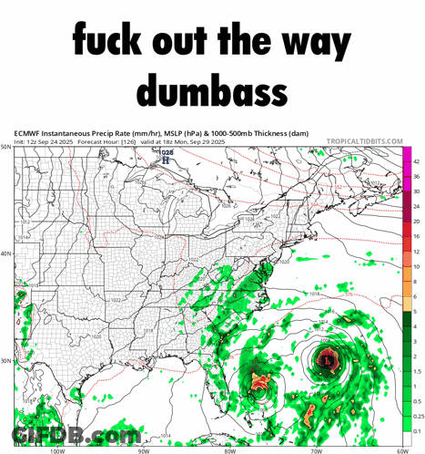 A Weather Map With The Words Fuck Out The Way Dumbass On It GIF
