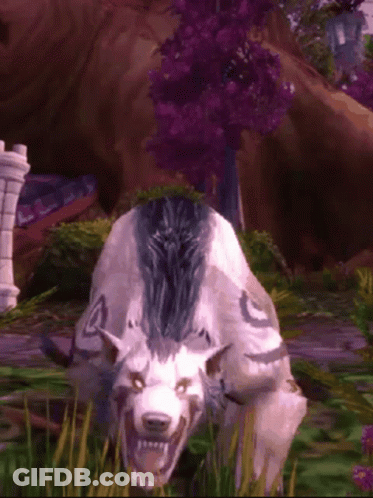 A White And Black Animal With A Purple Stripe On Its Back GIF