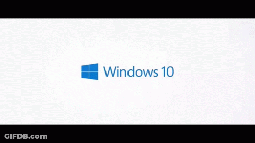 A White Background With A Blue Windows 10 Logo GIF