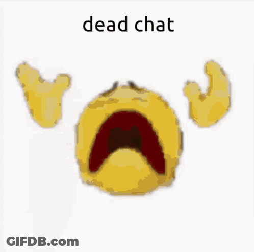A White Background With Brown Spots And The Words Dead Chat GIF