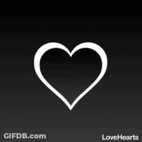A White Broken Heart On A Black Background With The Words Lovehearts Underneath It GIF