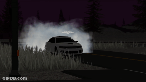 A White Car With Smoke Coming Out Of It And A Few Lines Of Text That Says Fenixcapone On The Bottom GIF