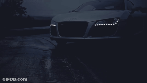 A White Car With The Name Miroslav On It GIF