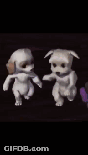 A White Cat Is Running On A Pink Surface . GIF