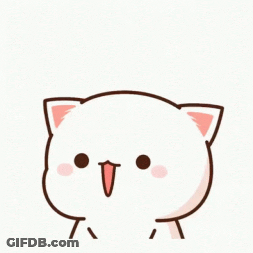 A White Cat With Pink Ears And Paws Is Covering Its Face With Its Paws . GIF