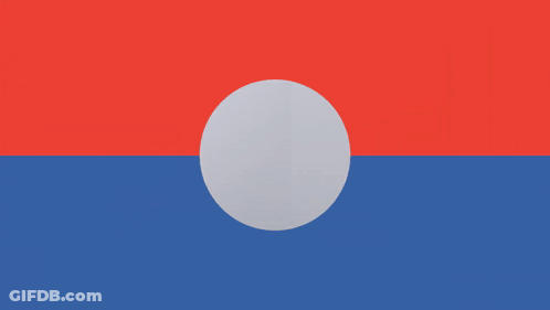A White Circle With A Red And Blue Border GIF