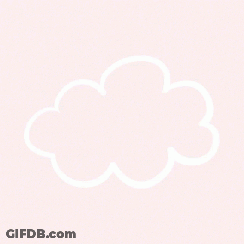 A White Cloud Is On A Pink Background GIF