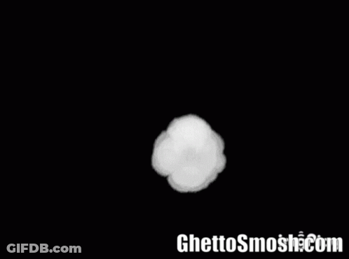 A White Cloud On A Black Background With Ghettosmosh.com Written On The Bottom GIF