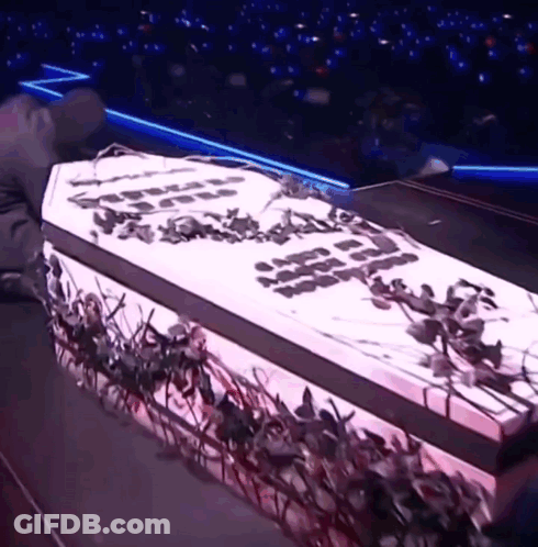 A White Coffin With The Word Jesus Written On It GIF