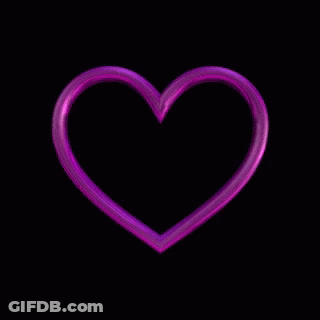 A White Heart On A Purple Background With A Black Background GIF