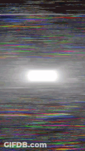 A White Light Is Shining Through A Rainbow Of Lines On A Black Background . GIF