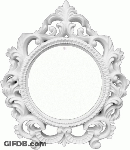 A White Picture Frame Has A Picture Of A Person In It GIF