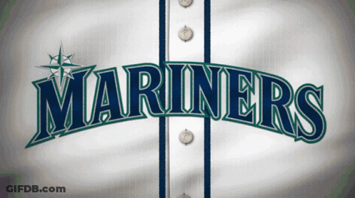 A White Shirt With The Word Mariners Written On It GIF