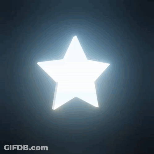 A White Star Is Glowing In The Dark With A Dark Background GIF