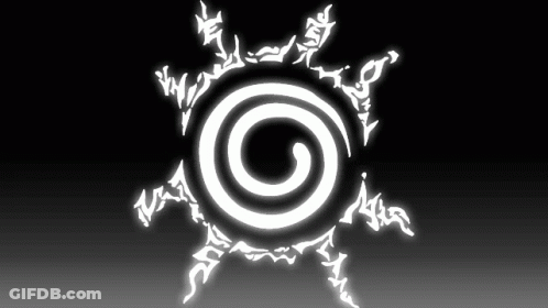 A White Swirl On A Black Background With Chinese Characters GIF