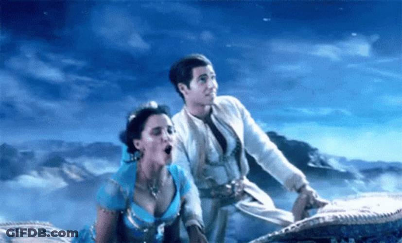 A Whole New World Aladdin Jasmine Singing GIF