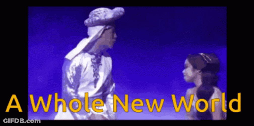 A Whole New World Aladdin Stage Play GIF