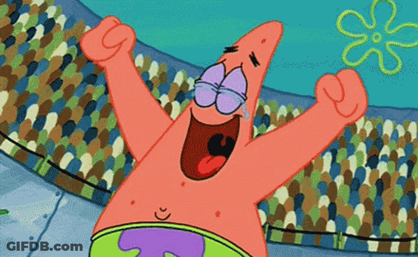 A Win Is A Win Patrick Star Rejoice GIF