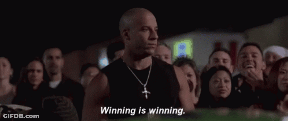 A Win Is A Win Vin Diesel GIF